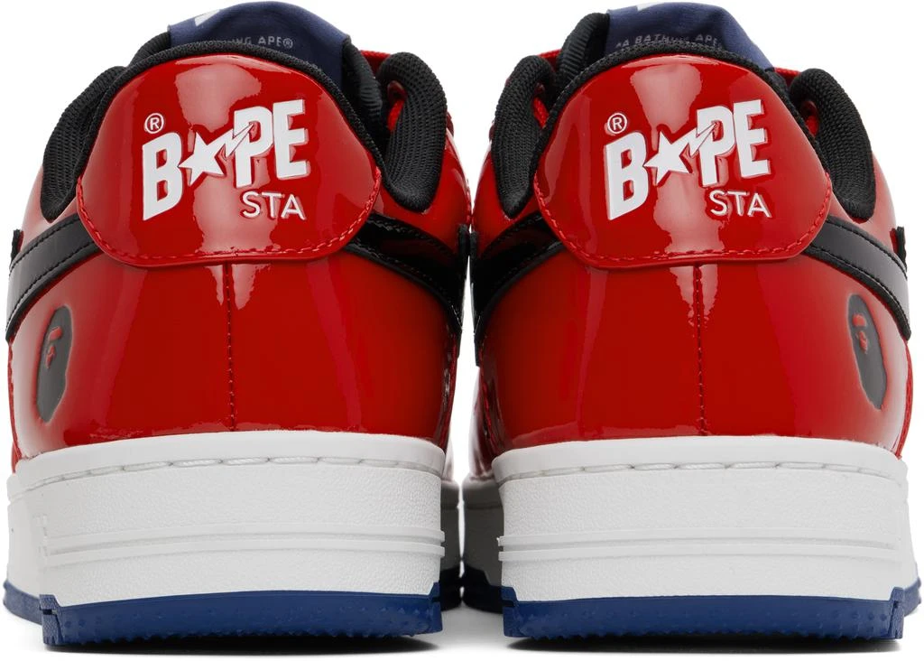 Bape Red & White 'BAPE' STA # 1 Sneakers 2