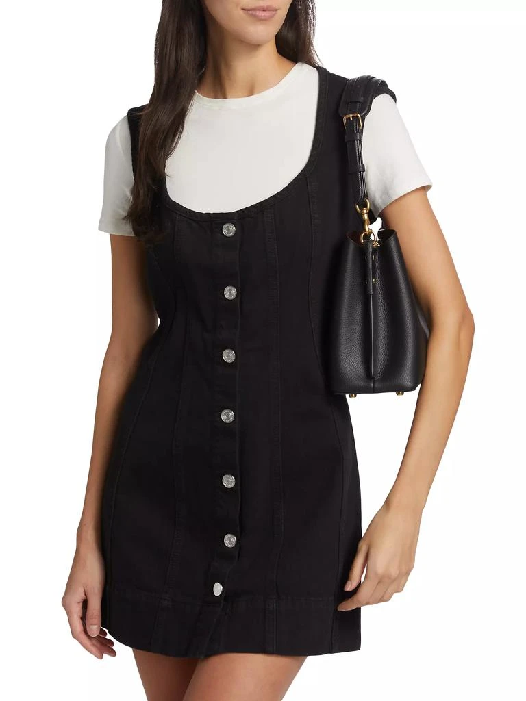 FRAME Denim Seamed Scoopneck Minidress 3