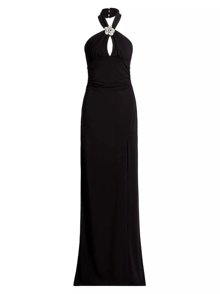 Cinq à Sept Raashi Crystal-Embellished Halter Gown 1