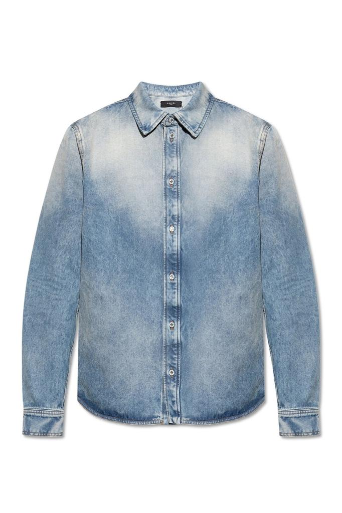 AMIRI Black & Gray Bandana Jacquard Denim Jacket L - Jackets
