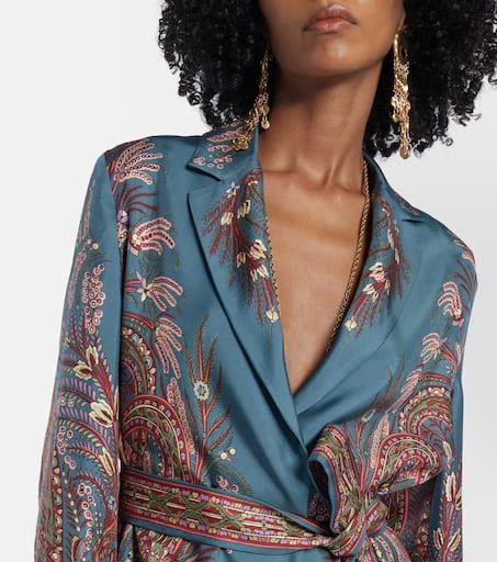 ETRO Floral printed silk blazer 4