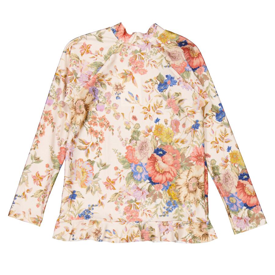 Zimmermann Girls August Frill Rashie Swim Top