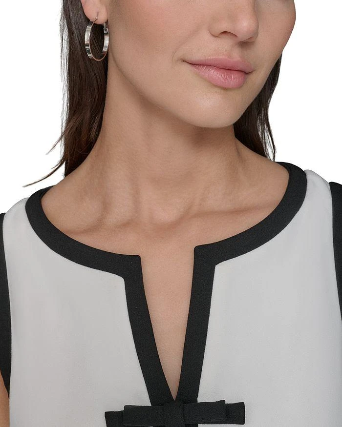 Karl Lagerfeld Paris Split V Neck Sleeveless Dress 2