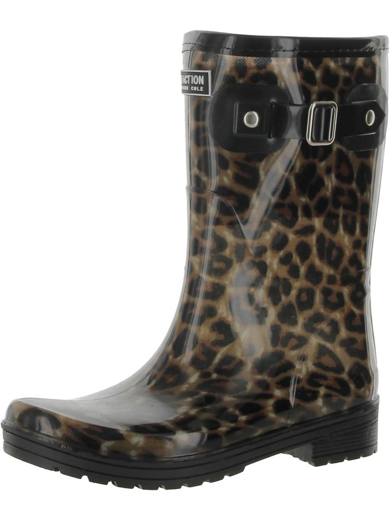 Kenneth Cole Rain Buckle Womens Mid-Calf Man Made Rain Boots