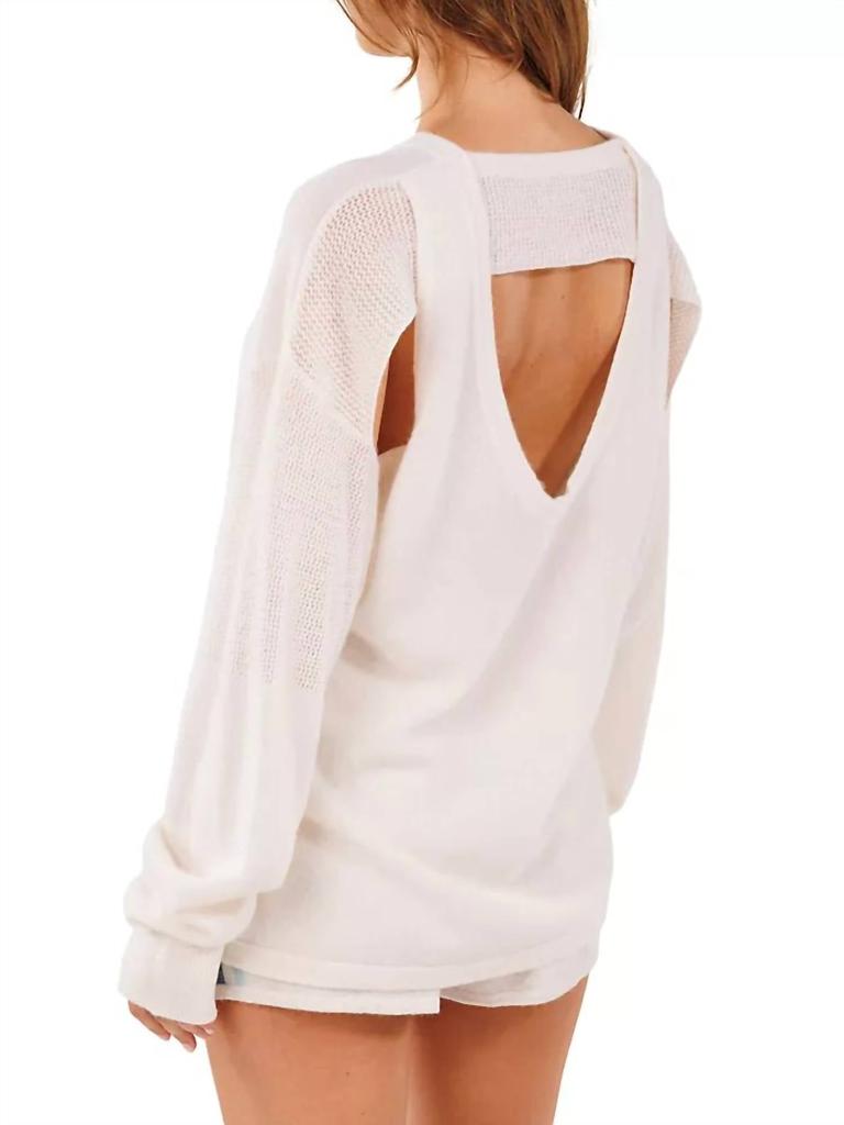 CRUSH Cashmere Santo Sporty Crew Sweatshirt In Pigeon