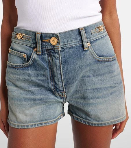 Versace Mid-rise denim shorts 4