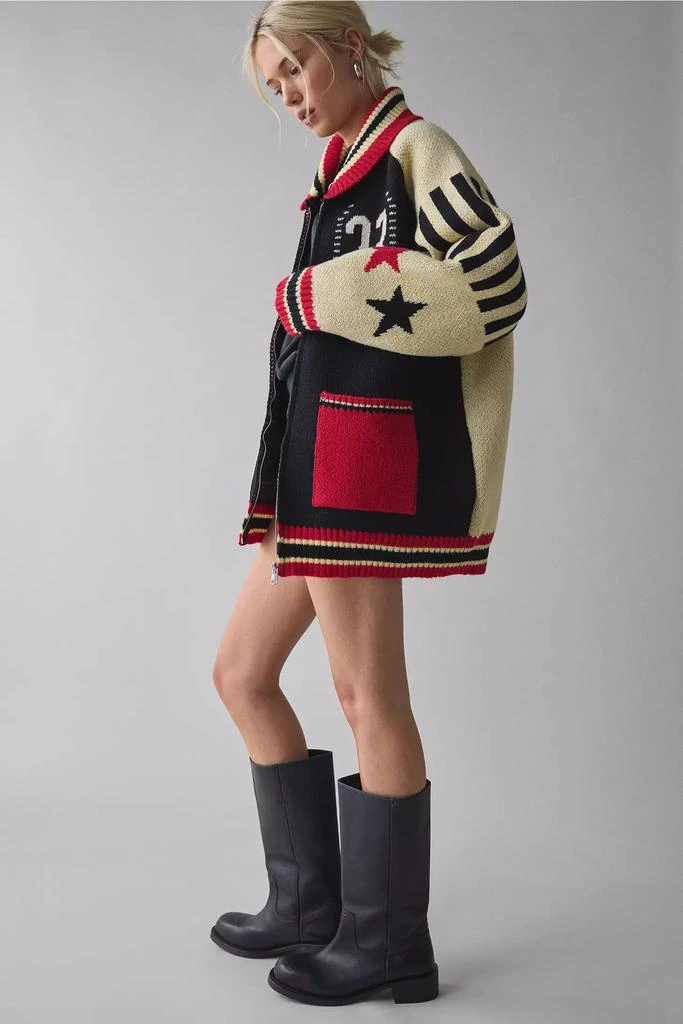 Jaded London Jaded London Team 23 Knitted Zip-Up Jacket 3