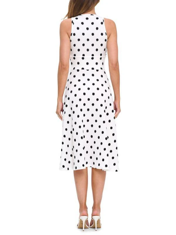 Renee C. Polka Dot Print A-line Dress 2