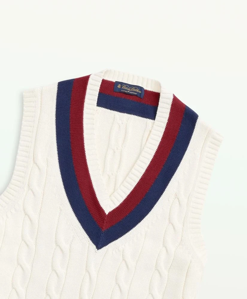 Brooks Brothers Vintage-Inspired Tennis V-Neck Vest in Supima® Cotton 2