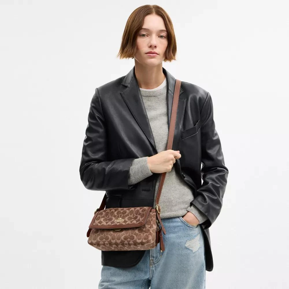 Coach Etta Small Flap Shoulder Bag In Signature Chenille 2