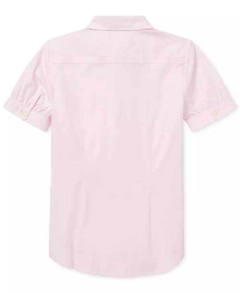 Ralph Lauren Big Girls Short Sleeve Solid Oxford Top 5