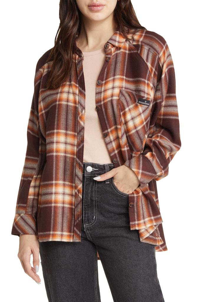 high low plaid shirt