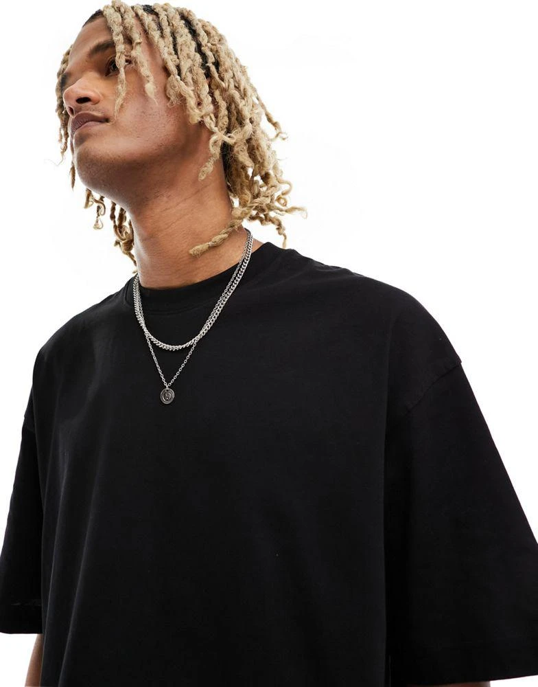Bershka Bershka oversized basic t-shirt in black 1
