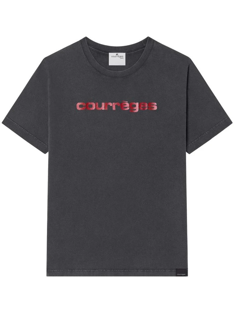 Courrèges Crew Neck Grey T-Shirt