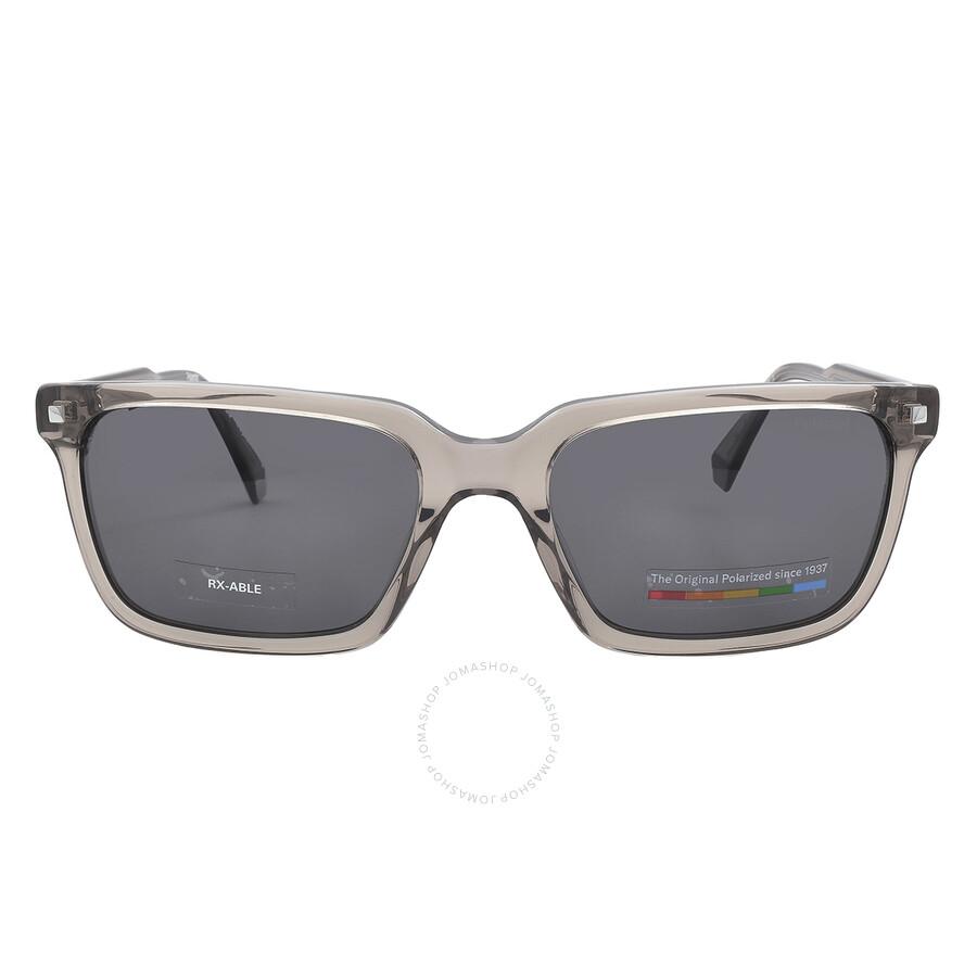 Polaroid Polarized Grey Rectangular Men's Sunglasses PLD 4116/S/X 010A/M9 55