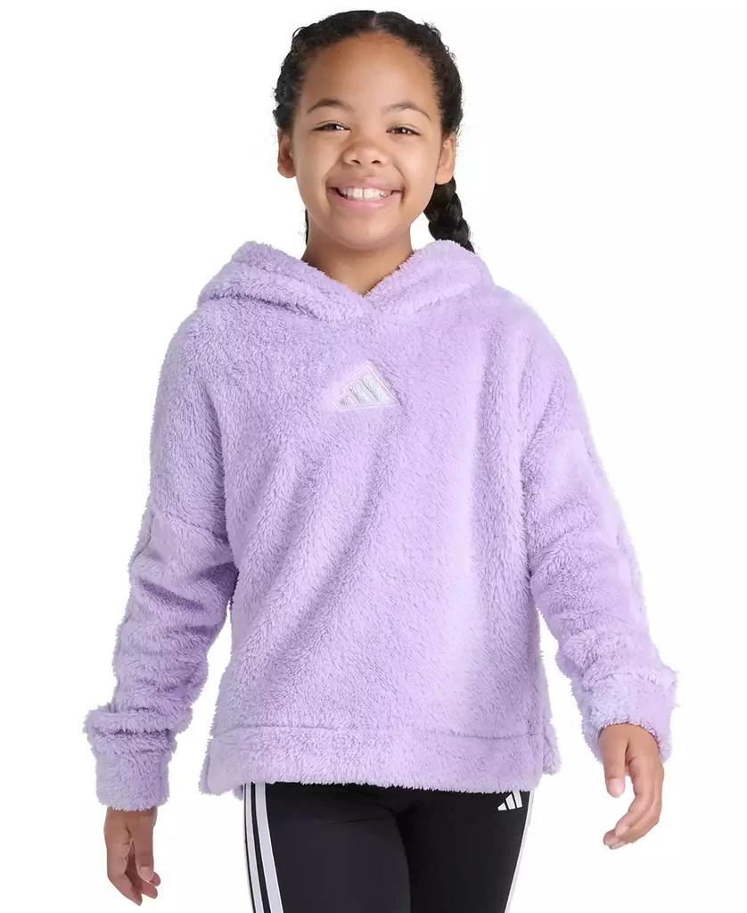 Adidas Big Girls
 S-XL Long Sleeve 3-Stripes Fleece Pullover Hoodie 1