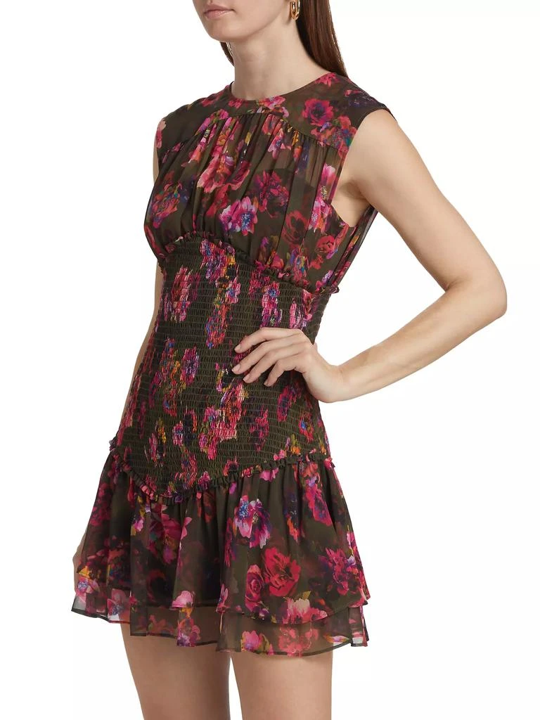 AMUR Sierra Floral Smocked Sleeveless Minidress 4