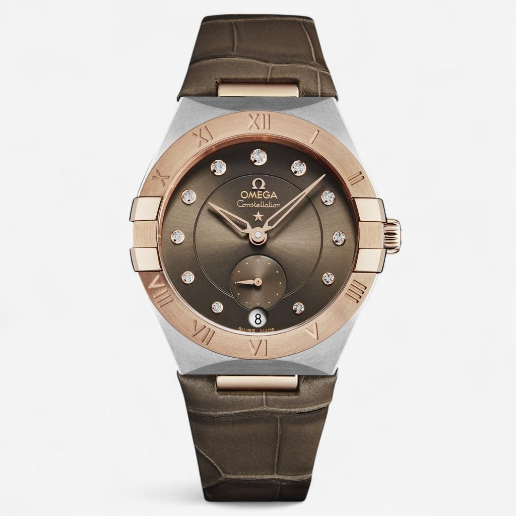 Omega Omega Constellation Stainless Steel & 18K Rose Gold Automatic Ladies Watch 131.23.34.20.63.001
