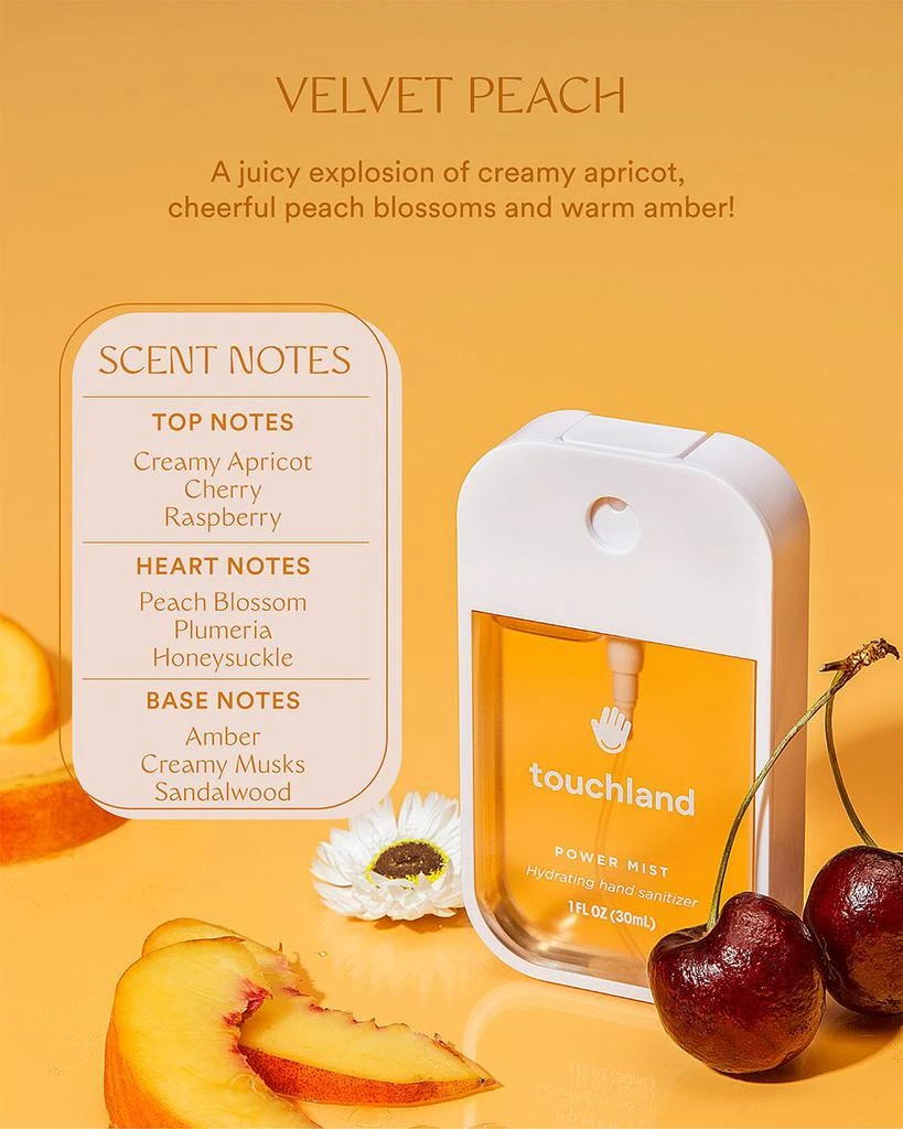 Touchland Power Mist Hydrating Hand Sanitizer 1 oz., Velvet Peach 6