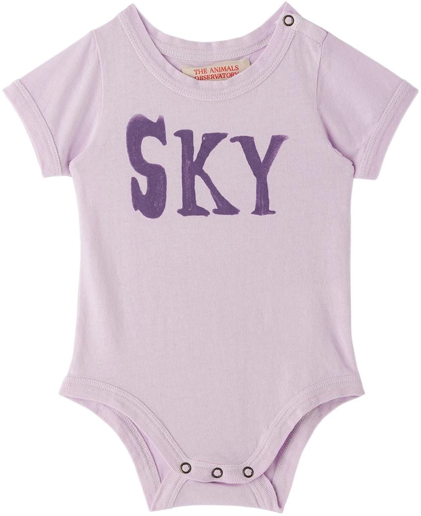 The Animals Observatory Baby Purple 'Sky' Bodysuit 1