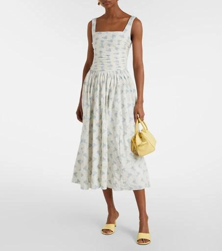 pink midi dress floral Modern Romance Floral Midi Dress in Light Pink S / light-pink