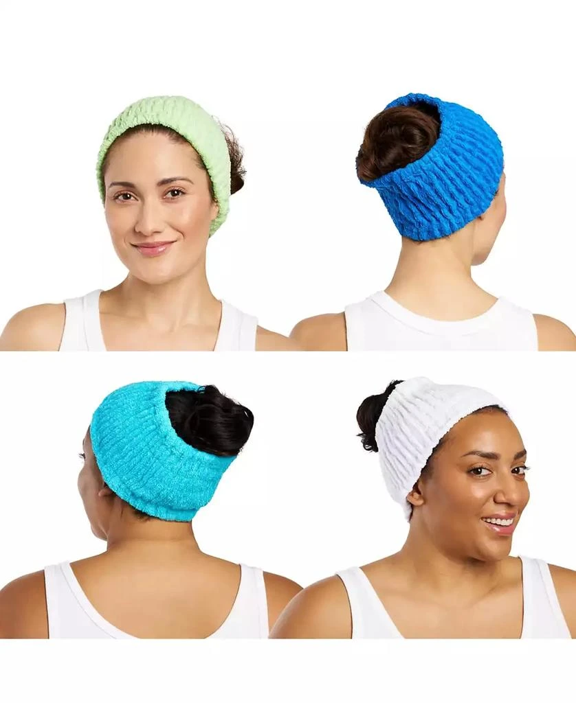 Turbie Twist 4-Pack Cotton Headbands – Extra-Wide, Comfy, All Hair Types, Ocean Breeze