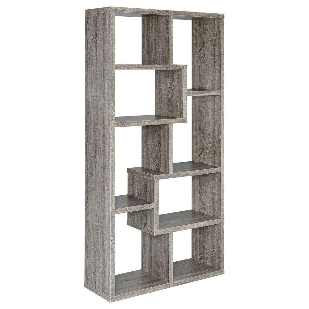 Coaster Co. of America Theo 10-shelf Bookcase Weathered Grey 2