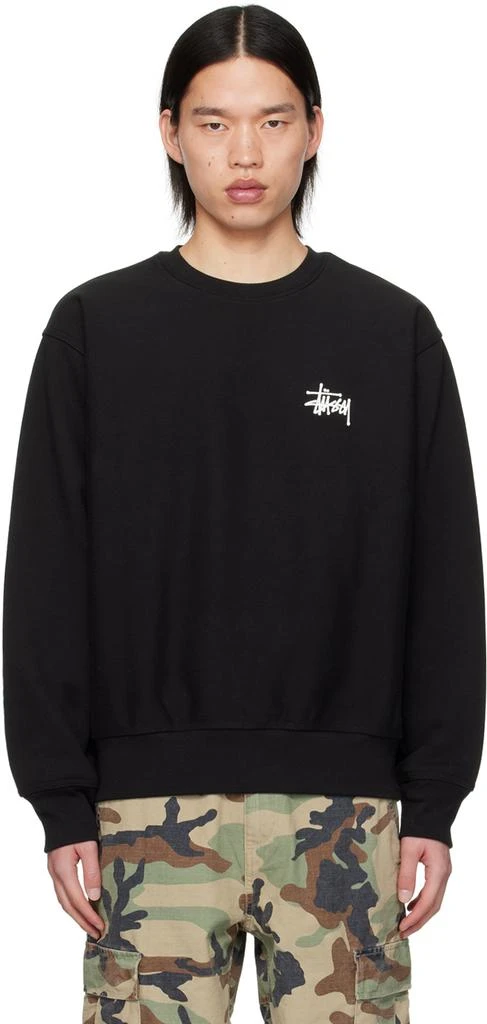 STUSSY Black Basic Sweatshirt 1