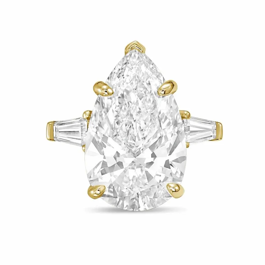 Diana M Jewels Diana M Jewels - Women's Pear Lab-Grown Diamond Ring (2.00 Ct) - Classic