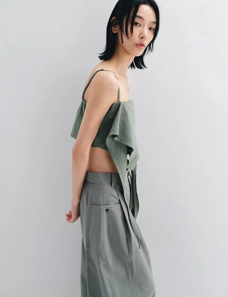 Pixie Market Olive Scarf Top -PREORDER 3