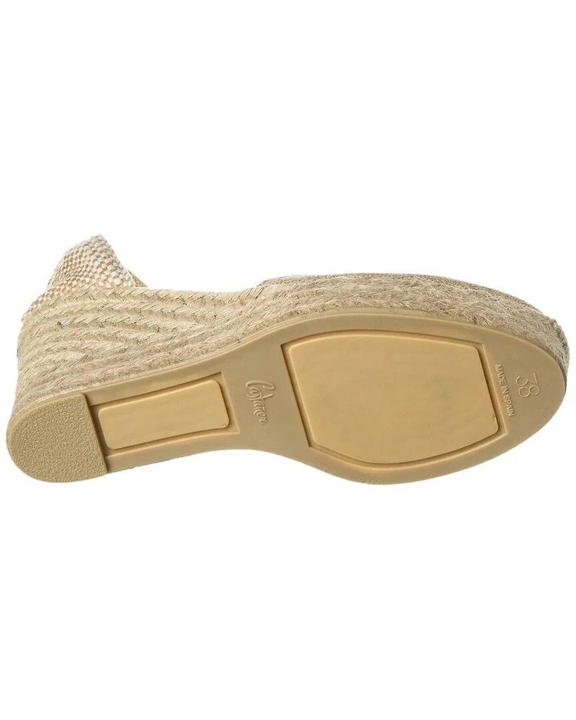 CASTAÑER Castañer Chiara 80 Metallic Canvas Wedge Espadrille 4