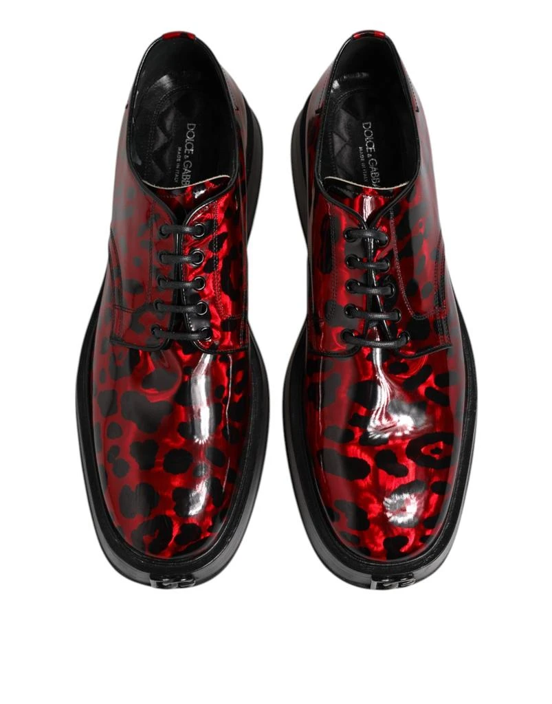 Dolce & Gabbana Leopard Derby Formal Men Dress Men's Shoes 3