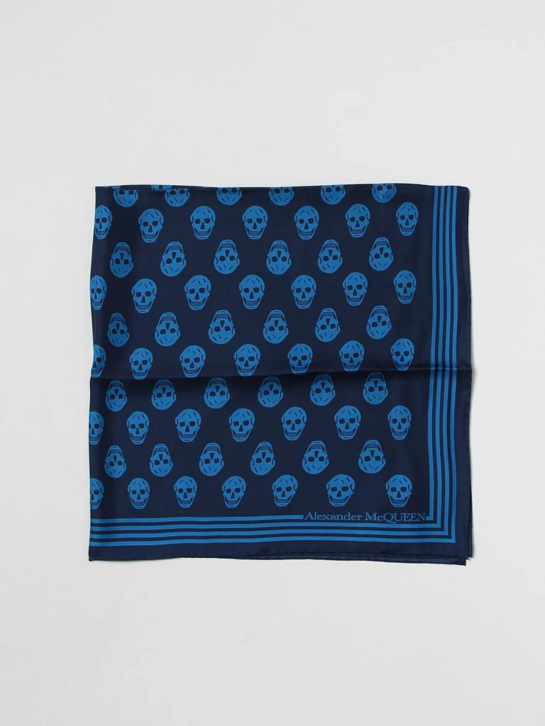 Alexander McQueen Alexander McQueen Biker scarf in silk with all over Skull 1