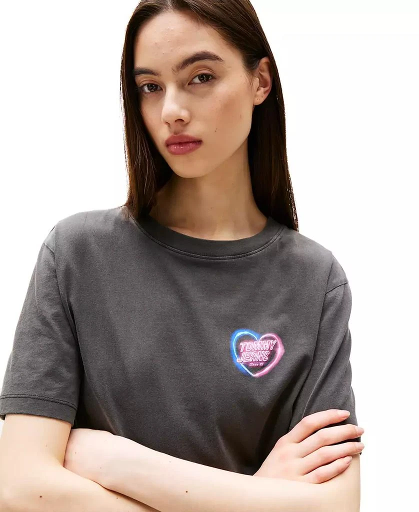 Tommy Jeans Women's Cotton Relaxed-Fit Neon Graphic T-Shirt 3