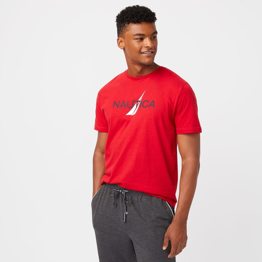 Nautica Mens Logo Graphic Sleep T-Shirt