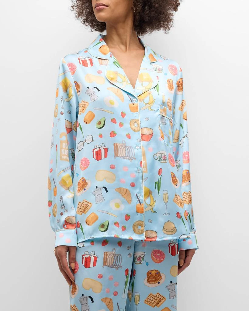 Karen Mabon Breakfast In Bed Printed Pajama Set 2