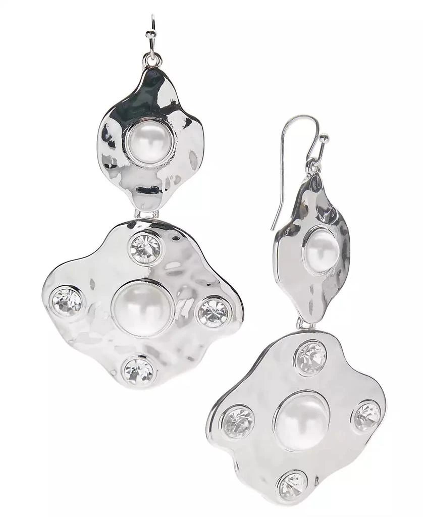 INC International Rhodium-Plated Pavé 
imitation Pearl Statement Earrings, Exclusively at Macy
s