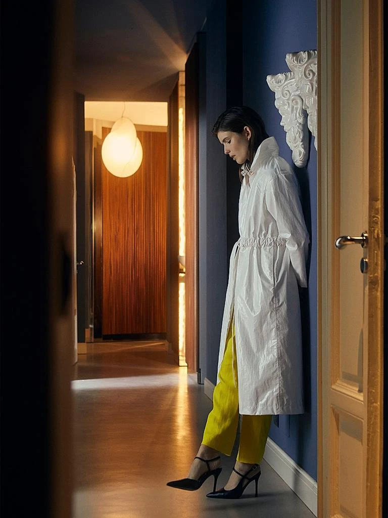 Jane Post Belted Slicker Coat 7