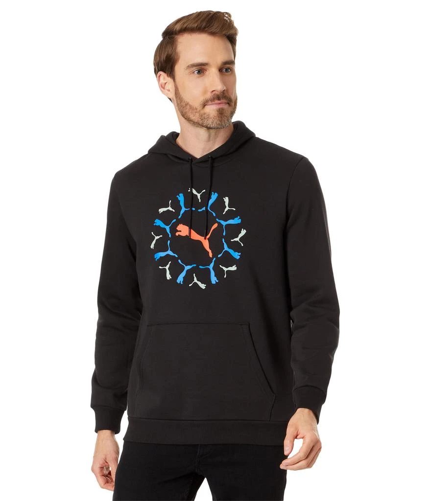 PUMA Essentials + Graphic Fleece Hoodie 1