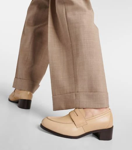 The Row Vera leather loafer pumps 4