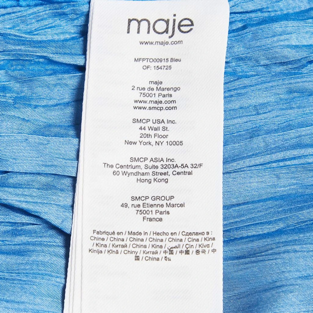 Maje Maje Blue Crepe Lace Trimmed Top and Skirt Set M/S 11