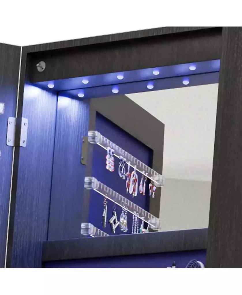 Streamdale Furniture Streamdale 360° Swivel Jewelry Cabinet with Full Length Mirror, 8