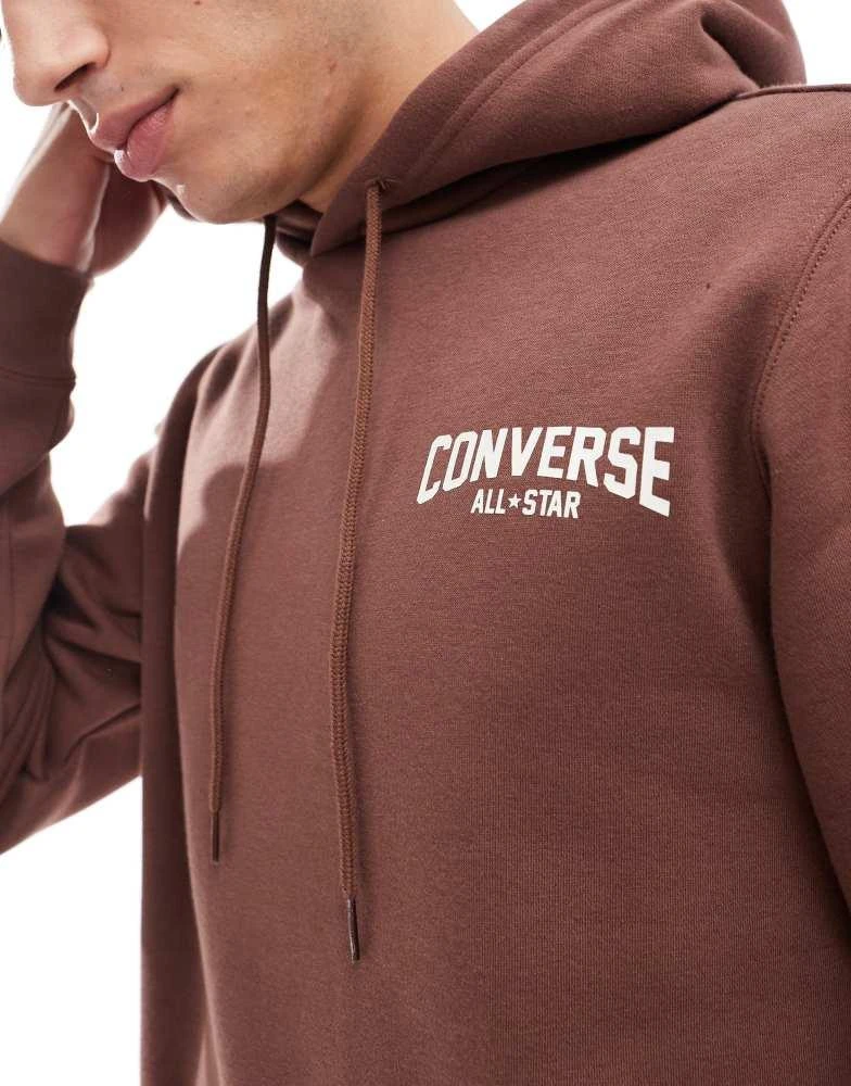 Converse Converse Retro Chuck graphic hoodie in brown 3