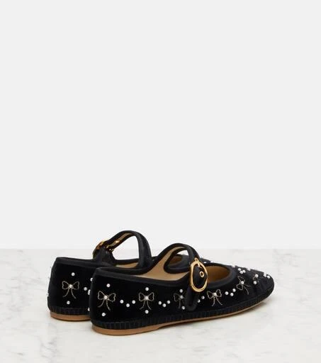 Valentino Endouce velvet Mary Jane flats 2
