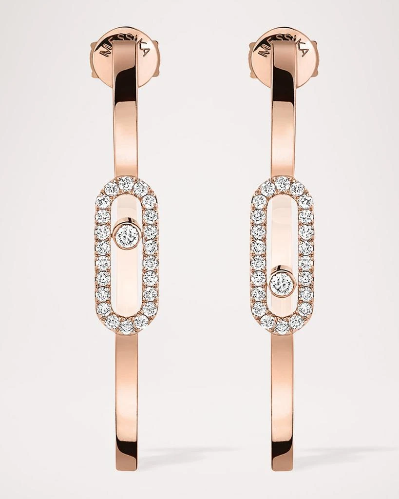 Messika MOVE UNO 18K ROSE GOLD SMALL HOOP EARRINGS 1