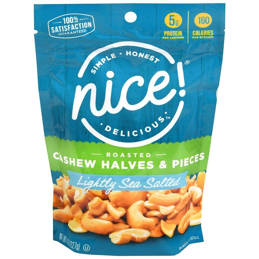Nice! Roasted Cashew Halves 
Pieces Lightly Sea Salted