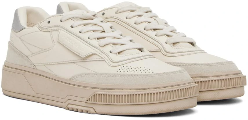 Reebok Off-White & Gray Club C LTD Sneakers 4