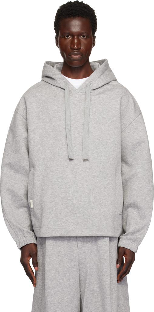 Wooyoungmi Gray Neoprene Hoodie