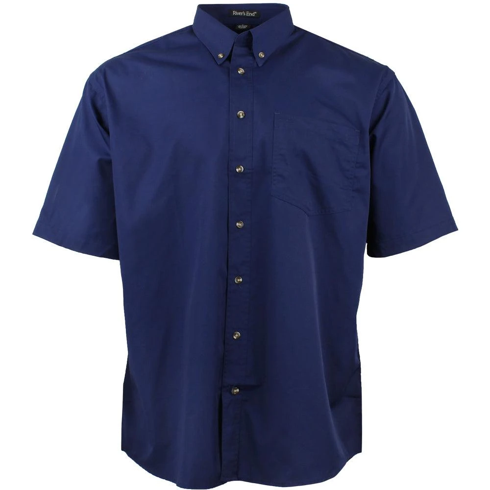 River's End EZCare Woven Short Sleeve Button Up Shirt 1