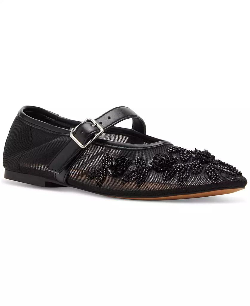 【Steve Madden】Dreaming メッシュ メリージェーン／ビジュー Steve Madden Women's Dreaming Beaded Mesh Mary Jane Flats